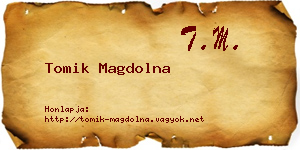 Tomik Magdolna névjegykártya