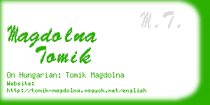 magdolna tomik business card